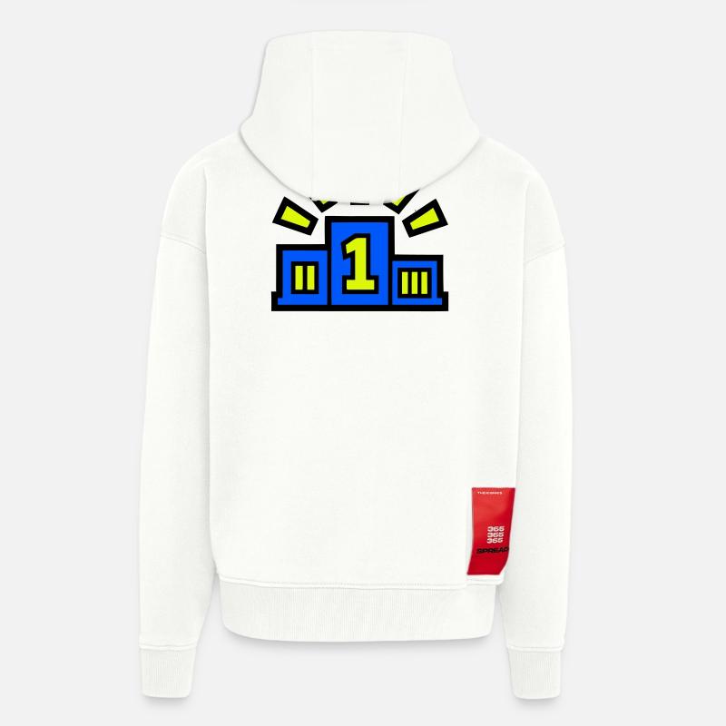 Sieger Podest Platz 1 Champion - Zip Hoodie - made by SPREAD - OFF WHITE