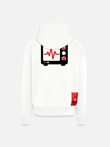 ECG Monitor Heartbeat Medicine - Zip Hoodie - made by SPREAD - OFF WHITE
