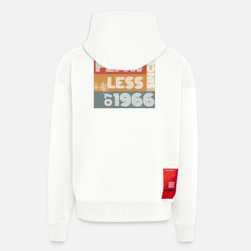 60e anniversaire Parfait depuis 07/1966 - Veste à capuche bio épaisse oversize fabriqué en UE - OFF WHITE