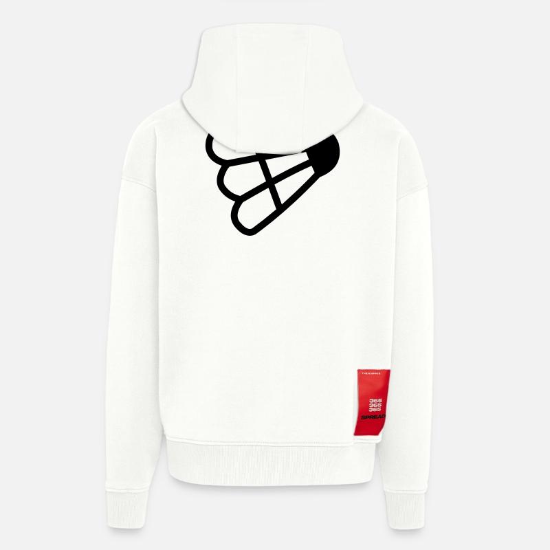 Badminton einfaches Shuttle-Logo - Zip Hoodie - made by SPREAD - OFF WHITE