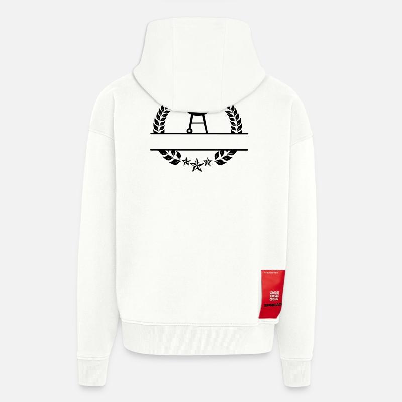 BBQ Monogramm Lorbeerkranz - Zip Hoodie - made by SPREAD - OFF WHITE