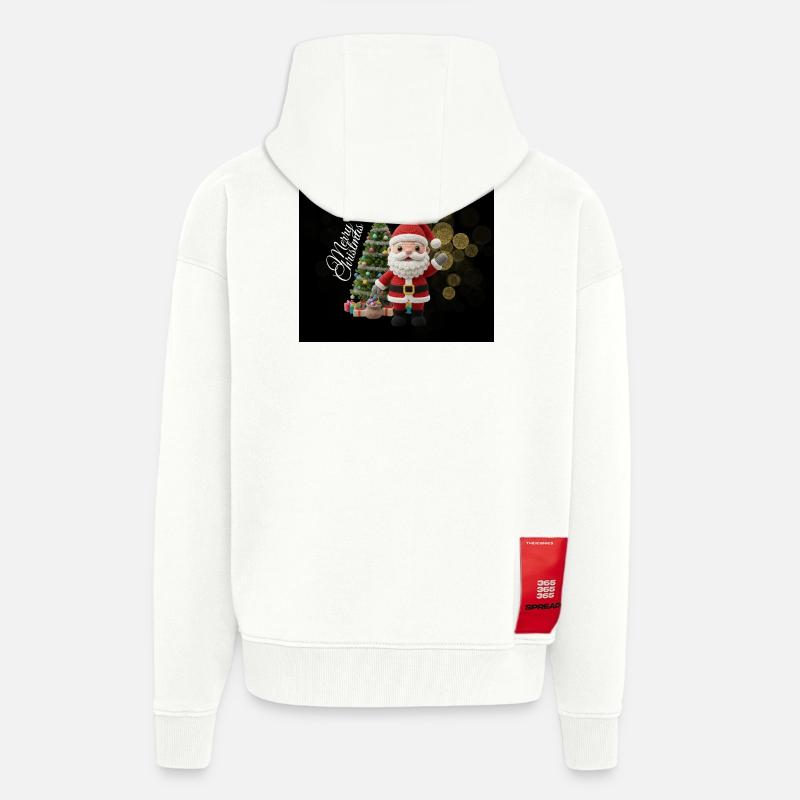 Gestrickter Santa mit Weihnachtsbaum - Zip Hoodie - made by SPREAD - OFF WHITE