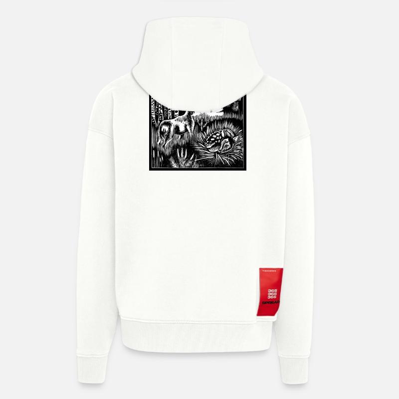 Alfabeest-Rehe - Zip Hoodie - made by SPREAD - OFF WHITE