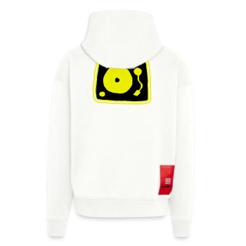 tourne-disque - Veste à capuche bio épaisse oversize fabriqué en UE - OFF WHITE - Dos