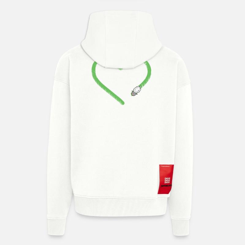 Herz Schaf I Schäfchen Comic - Zip Hoodie - made by SPREAD - OFF WHITE