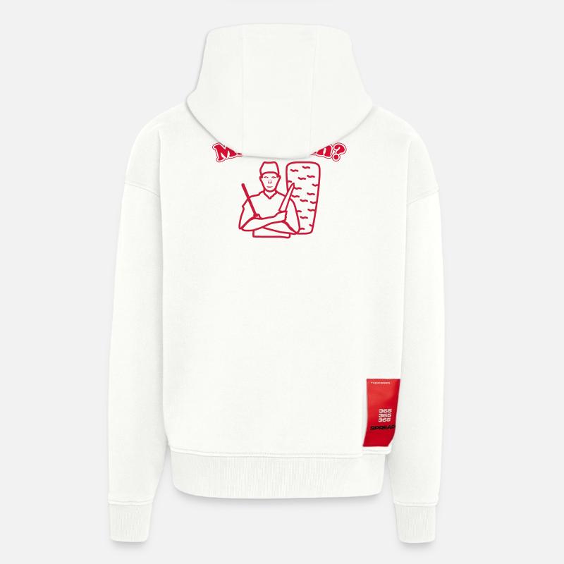 Mit Allem? - Zip Hoodie - made by SPREAD - OFF WHITE