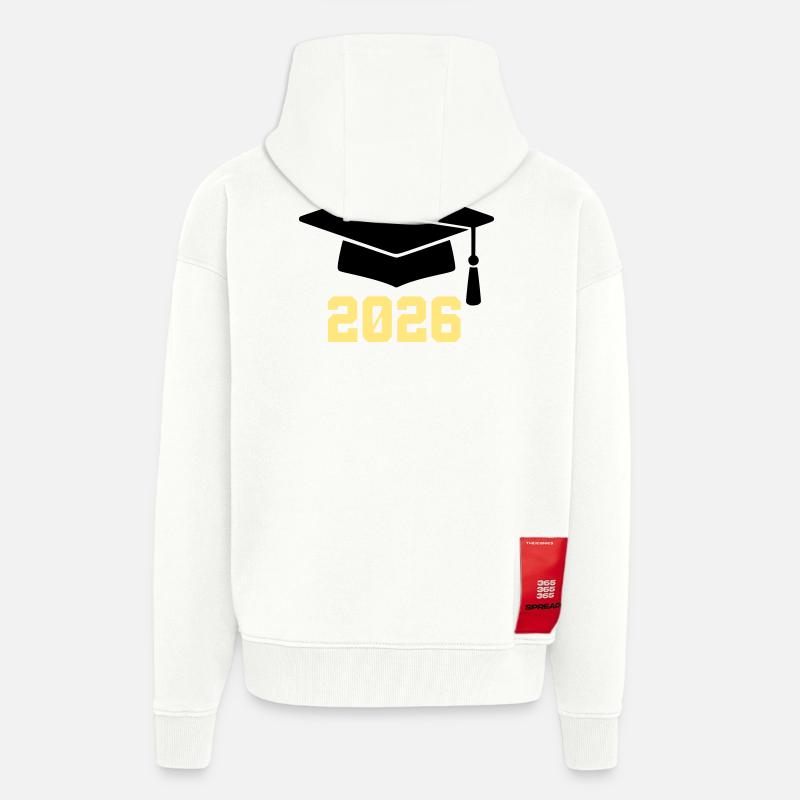 Absolvent 2026 Bachelor Hut - Zip Hoodie - made by SPREAD - OFF WHITE