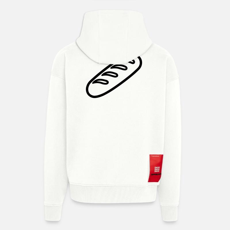 baguette - Veste à capuche bio épaisse oversize fabriqué en UE - OFF WHITE