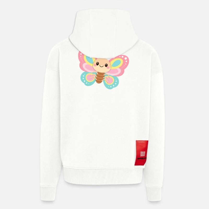 Pastellschmetterling - Zip Hoodie - made by SPREAD - OFF WHITE