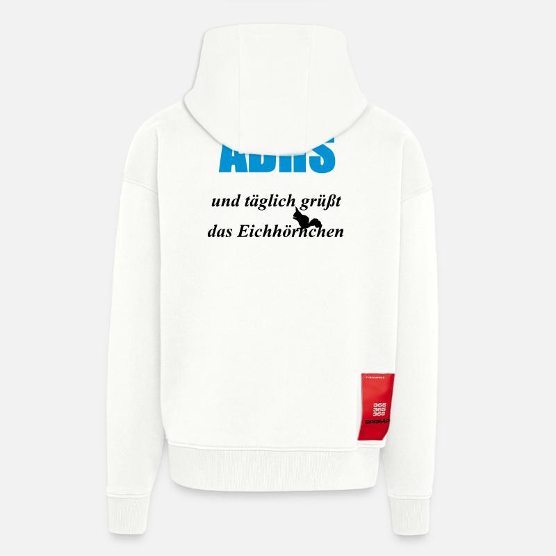 ADHS Eichhörnchen Geschenk - Zip Hoodie - made by SPREAD - OFF WHITE