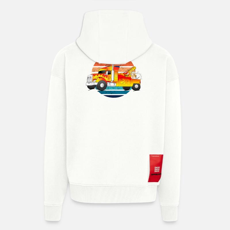 Abschleppwagen Abschleppdienst Abschlepper LKW - Zip Hoodie - made by SPREAD - OFF WHITE