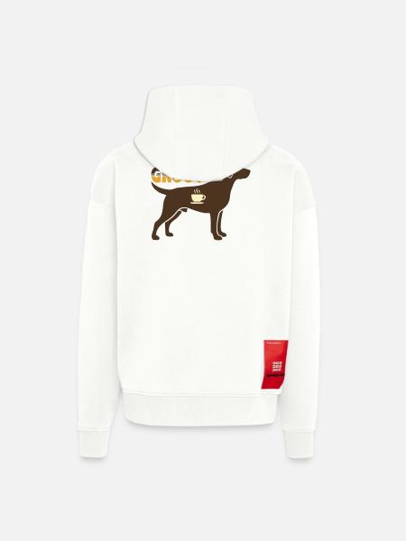 Groovy Dog Retriever Retro - Zip Hoodie - made by SPREAD - OFF WHITE