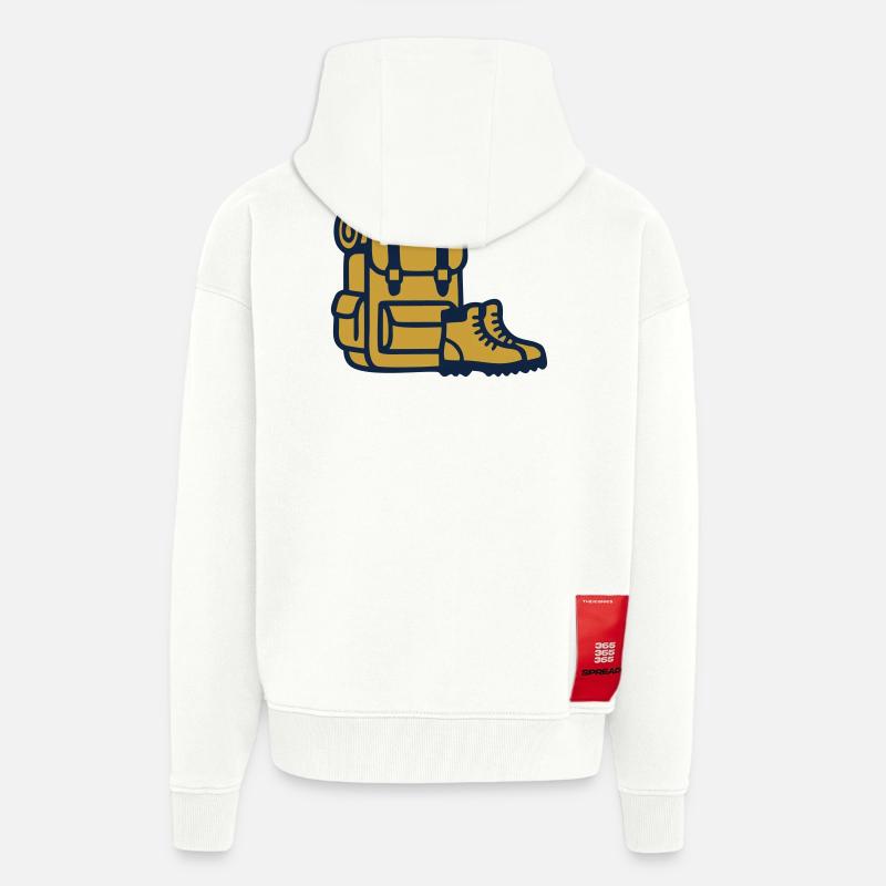Rucksack Wanderschuhe Gear - Zip Hoodie - made by SPREAD - OFF WHITE