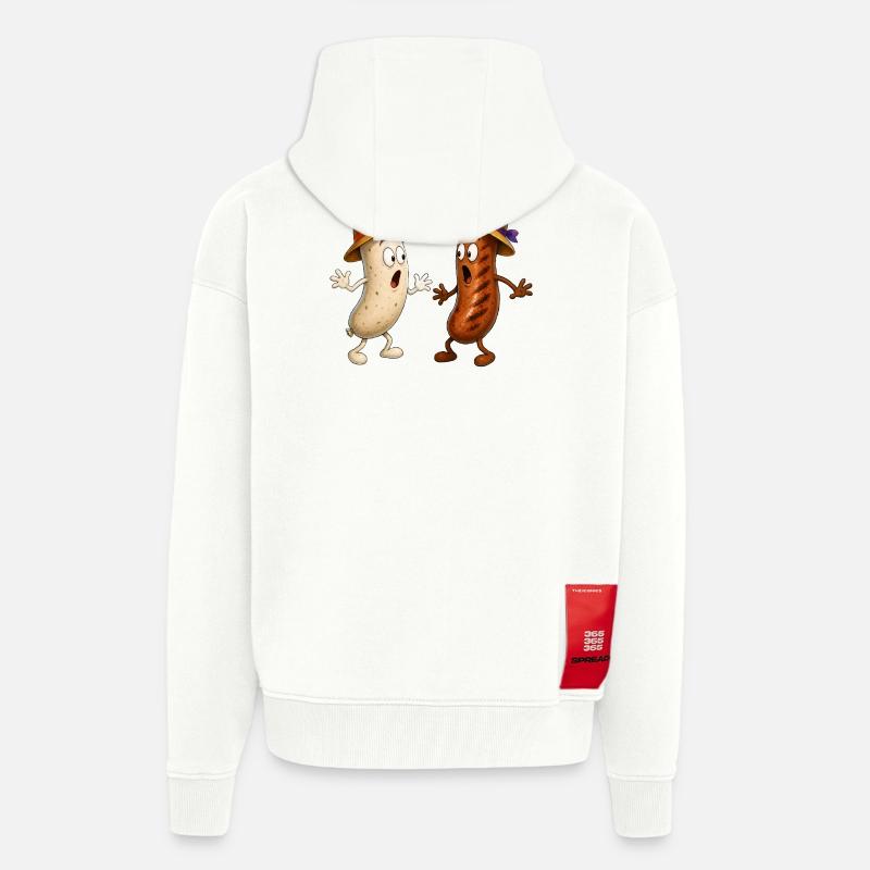 Bratwurst und Weißwurst - Zip Hoodie - made by SPREAD - OFF WHITE