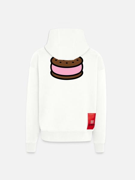 Eissandwich Keks Grafik - Zip Hoodie - made by SPREAD - OFF WHITE