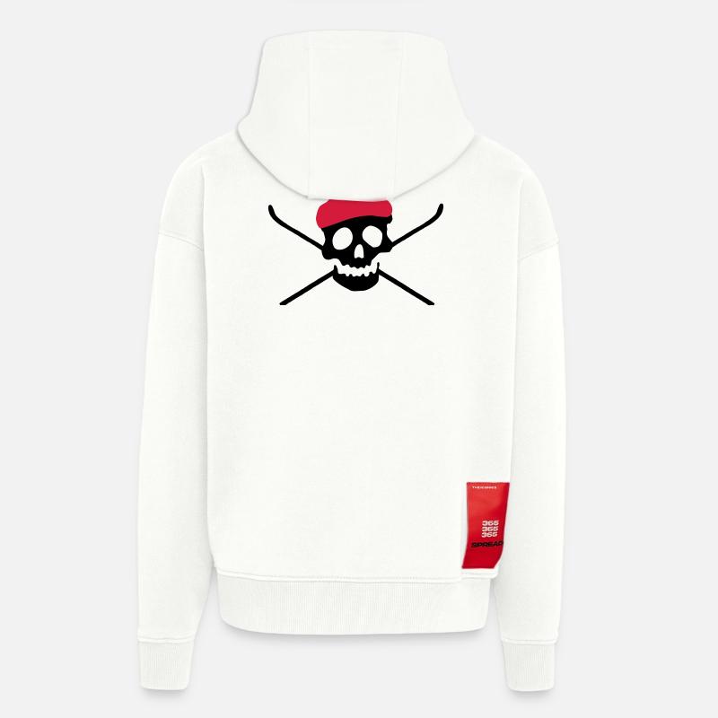 Ski - Veste à capuche bio épaisse oversize fabriqué en UE - OFF WHITE