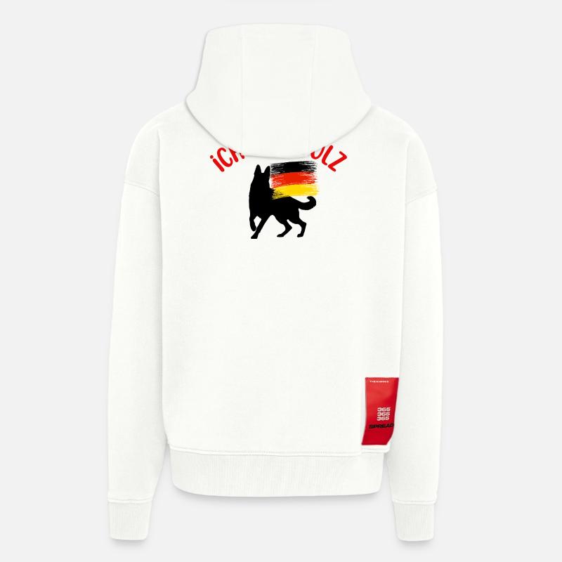 Ich bin Deutscher - Zip Hoodie - made by SPREAD - OFF WHITE
