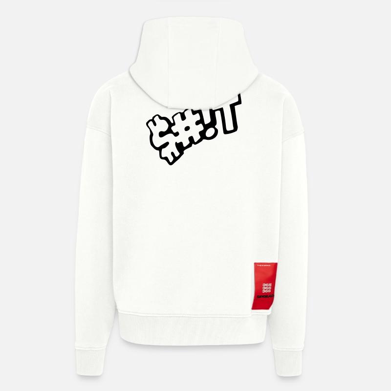 shit - Zip Hoodie - made by SPREAD - OFF WHITE