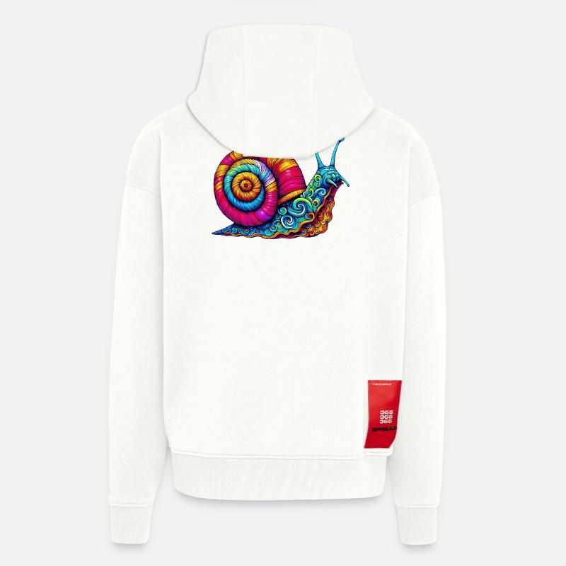 Escargot - Veste à capuche bio épaisse oversize fabriqué en UE - OFF WHITE