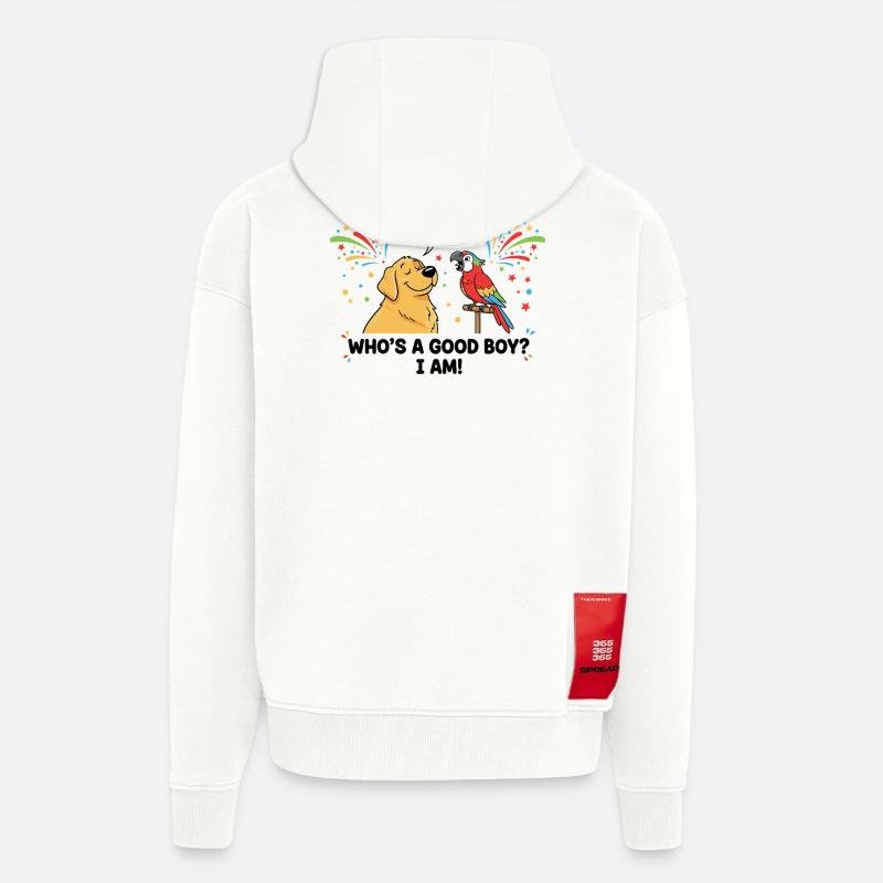 Wer ist ein braver Junge ? - Zip Hoodie - made by SPREAD - OFF WHITE