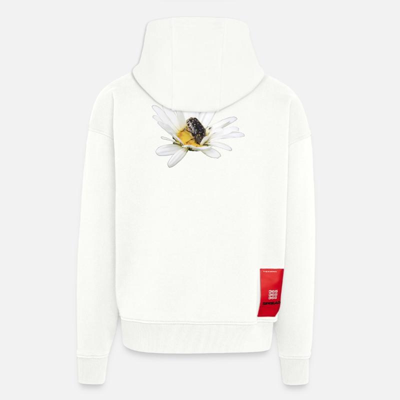 Cétoine dorée - Veste à capuche bio épaisse oversize fabriqué en UE - OFF WHITE