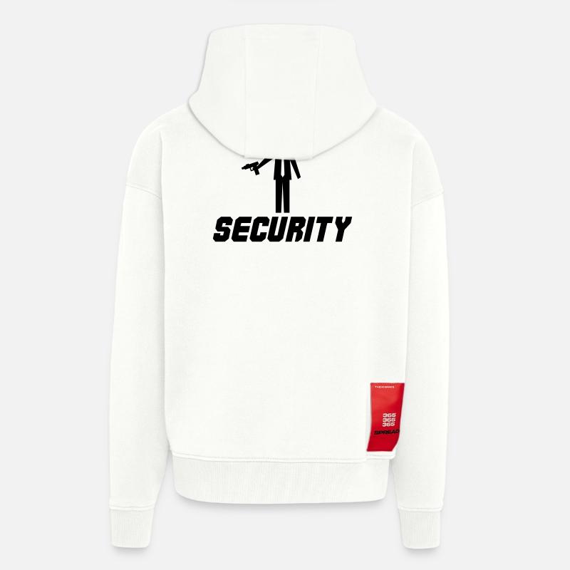 Sécurité - Veste à capuche bio épaisse oversize fabriqué en UE - OFF WHITE