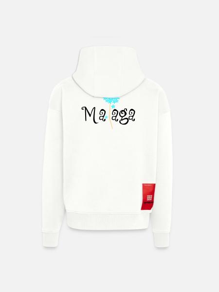Malaga Biznaga - Zip Hoodie - made by SPREAD - OFF WHITE