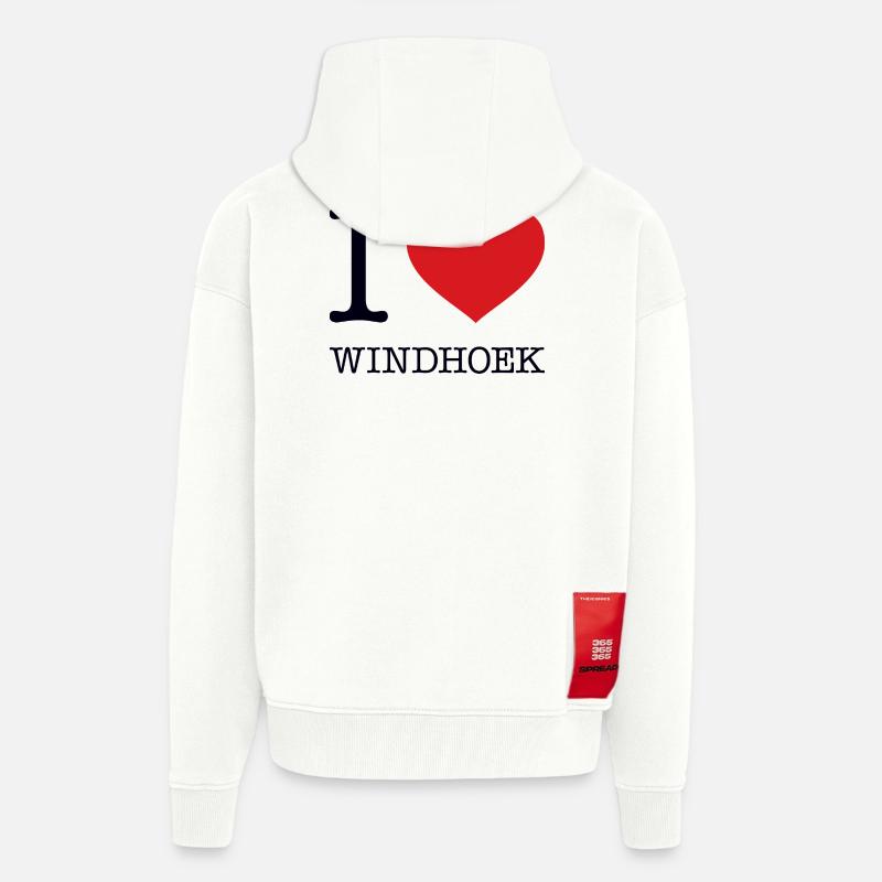 J’ADORE WINDHOEK - Veste à capuche bio épaisse oversize fabriqué en UE - OFF WHITE