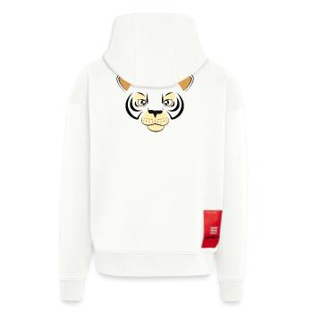 Süßes Weißes Tigergesicht Wildkatzenkind-Kostüm - Zip Hoodie - made by SPREAD - OFF WHITE - Hinten