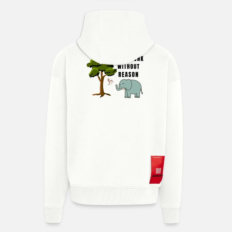 N’t_honk - Veste à capuche bio épaisse oversize fabriqué en UE - OFF WHITE