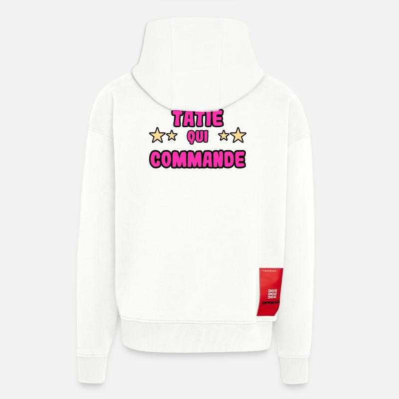 C'est tatie qui commande - Veste à capuche bio épaisse oversize fabriqué en UE - OFF WHITE