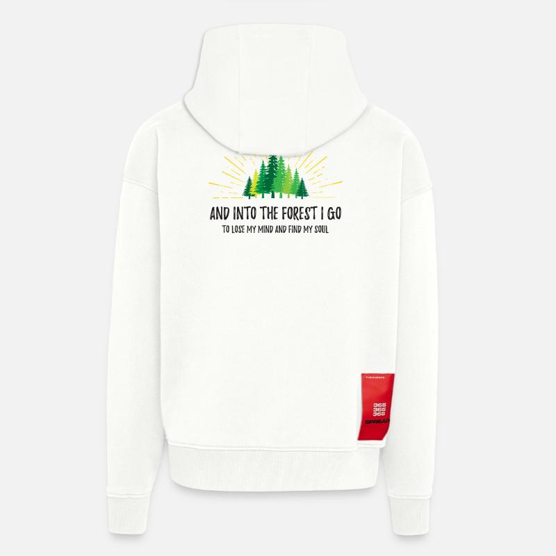 Und in den Wald gehe ich - Zip Hoodie - made by SPREAD - OFF WHITE