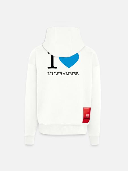 I LOVE LILLEHAMMER Norway - Zip Hoodie - made by SPREAD - OFF WHITE