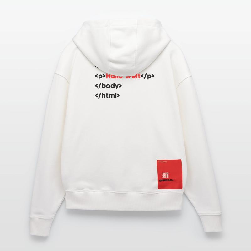 Hallo Welt HTML – Lustiges Programmierer & Coding  Zip Hoodie - made by SPREAD