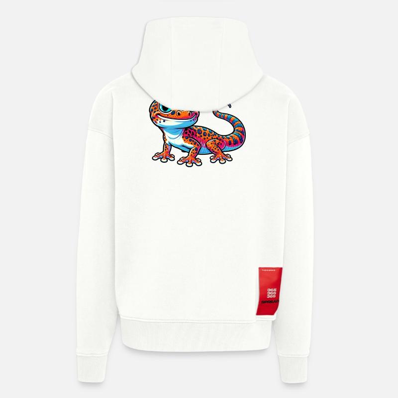 Gecko - Veste à capuche bio épaisse oversize fabriqué en UE - OFF WHITE