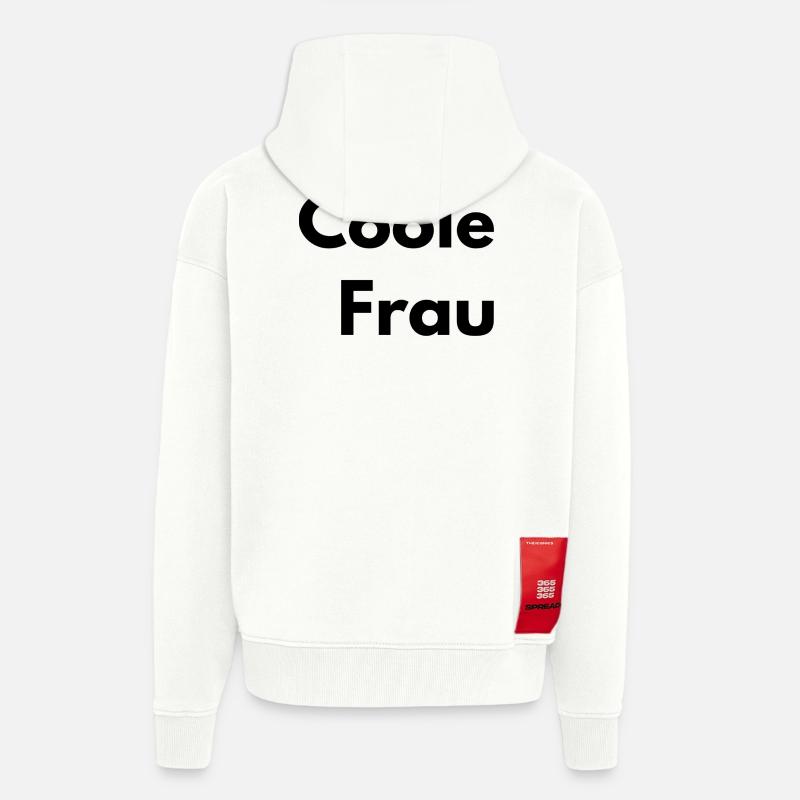 So sieht ein coole Frau aus - Zip Hoodie - made by SPREAD - OFF WHITE