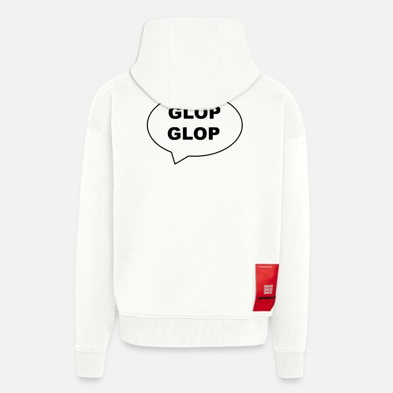 glop - Veste à capuche bio épaisse oversize fabriqué en UE - OFF WHITE