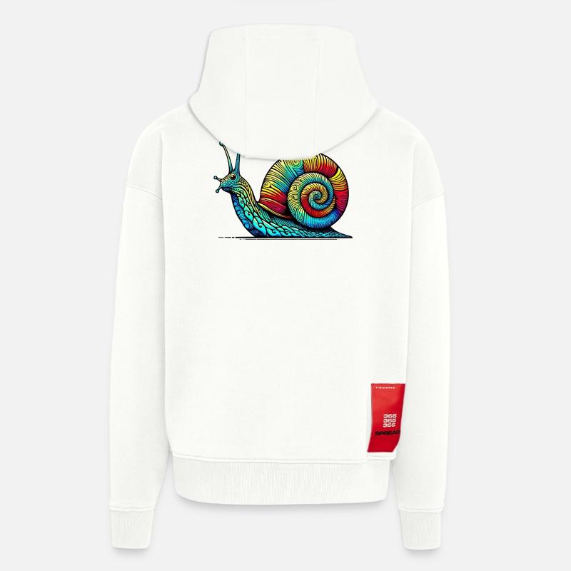 Escargot - Veste à capuche bio épaisse oversize fabriqué en UE - OFF WHITE