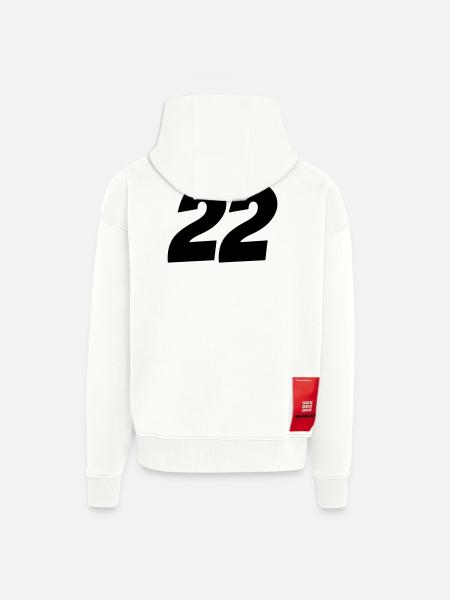 22- - Zip Hoodie - made by SPREAD - OFF WHITE
