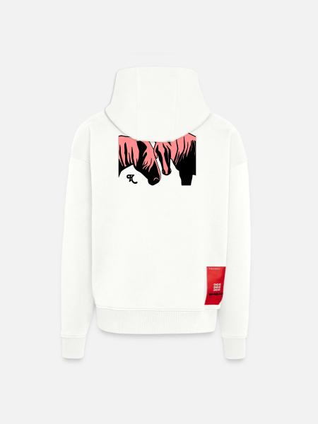 schwarzwald_maedels_grau - Zip Hoodie - made by SPREAD - OFF WHITE