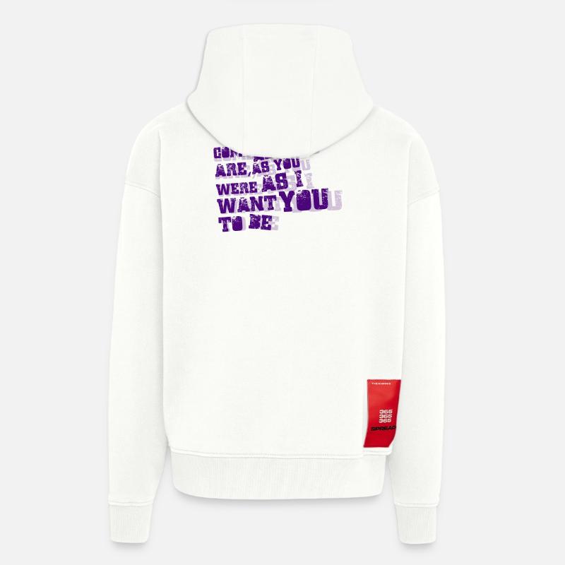 Nirvana - Venez comme vous êtes - Veste à capuche bio épaisse oversize fabriqué en UE - OFF WHITE