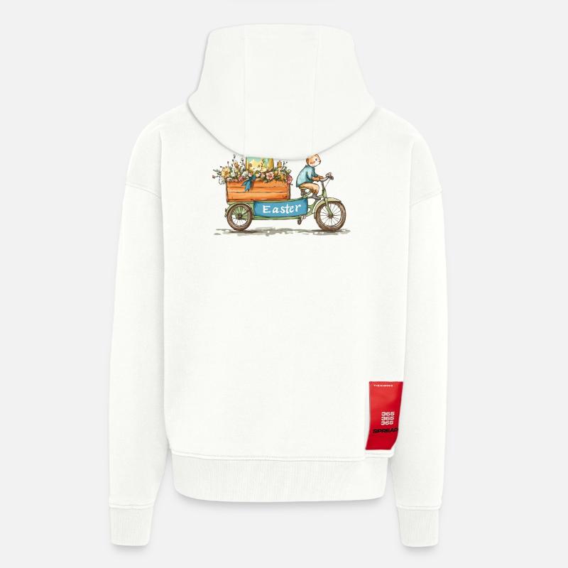 Funny Easter Bunny Cool Easter Bunny - Zip Hoodie - made by SPREAD - OFF WHITE