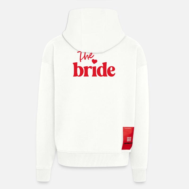La Mariée ! Cœur - Veste à capuche bio épaisse oversize fabriqué en UE - OFF WHITE