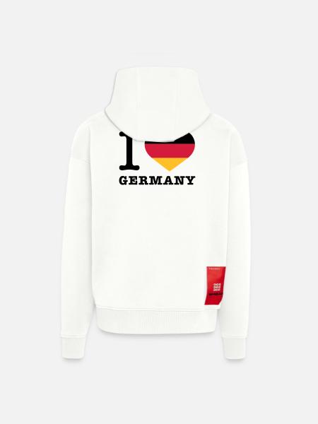 I love Germany - Zip Hoodie - made by SPREAD - OFF WHITE