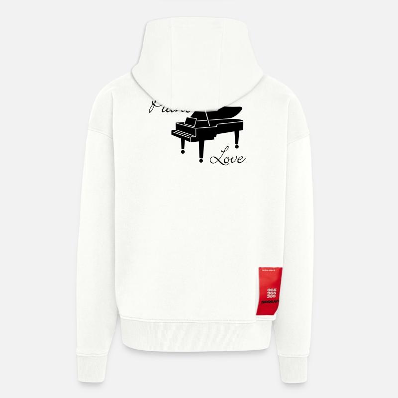 Klavier Liebe - Zip Hoodie - made by SPREAD - OFF WHITE