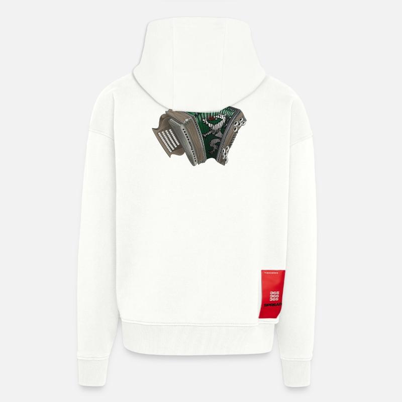 Harmonica de Styrie - Styrie | Ziach ON ! - Veste à capuche bio épaisse oversize fabriqué en UE - OFF WHITE