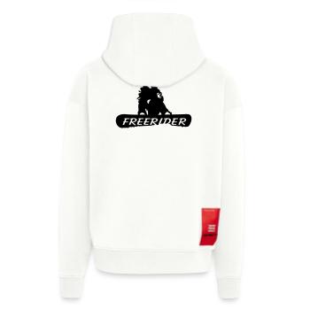 Freerider Snowboard - Veste à capuche bio épaisse oversize fabriqué en UE - OFF WHITE - Dos