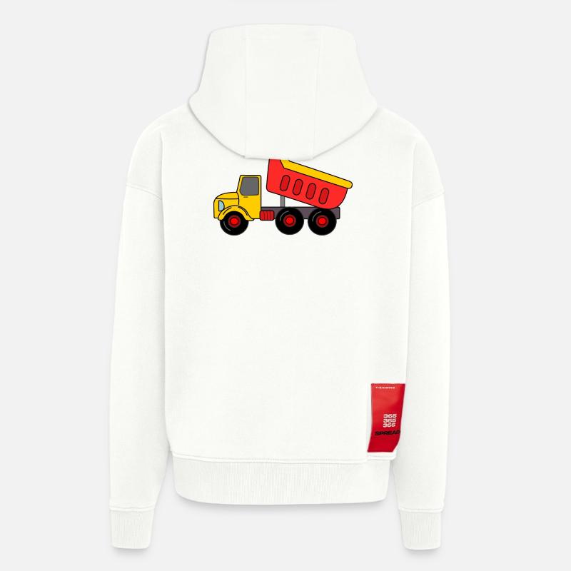 Keepauto Sand, rot gelb - Zip Hoodie - made by SPREAD - OFF WHITE