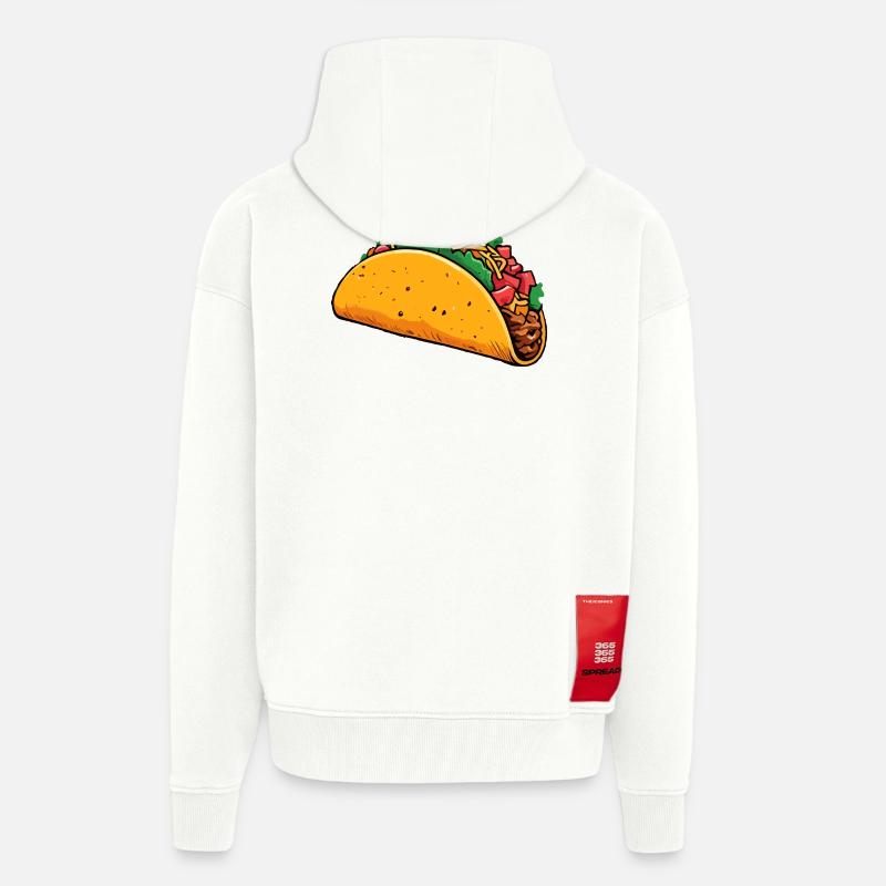 Tacos - Veste à capuche bio épaisse oversize fabriqué en UE - OFF WHITE