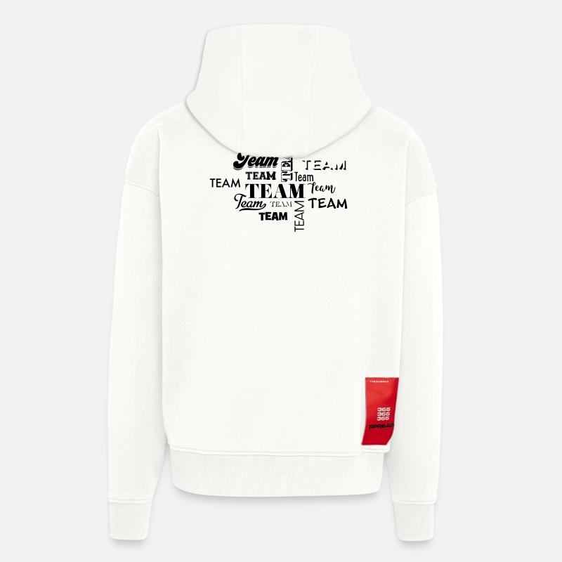 Team - Zip Hoodie - made by SPREAD - OFF WHITE